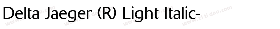 Delta Jaeger (R) Light Italic字体转换